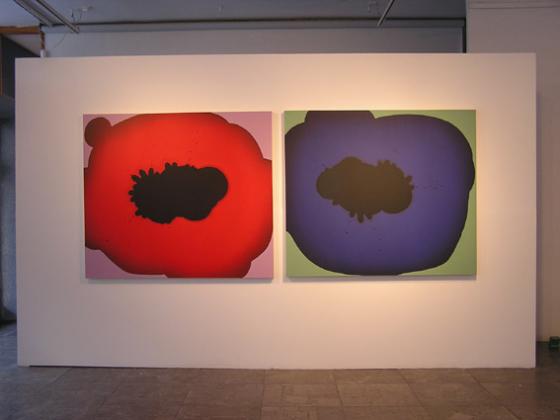 bez tytułu 81 i 82 (oczy), 2008, akryl na płótnie 125x145 cm x2