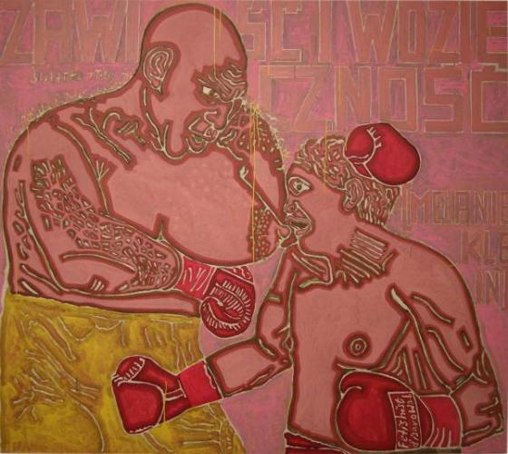 Zawiść i wdzięczność [Melanie Klein*], 2009, 142x160 cm, tempera jajkowa na płótnie