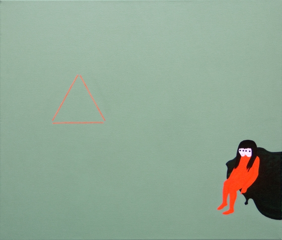 Agata Leszczynska, "Dwie", 2012, 43x50 cm, akryl na płótnie