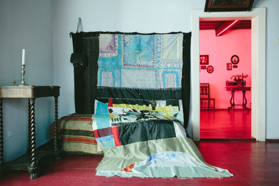 Marta Sala, Święty kącik, patchwork, 2014, wystawa &quot;Wsiosko!&quot;;7. ArtBoom Festival; fot. Michał Ramus