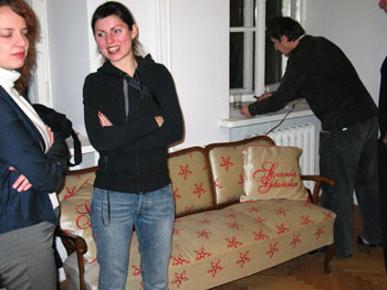 Komfortowa "Stocznia Gdańska", od lewej Joanna Maltańska (Modelarnia), Alicja Łyszkowicz (WAA), Grzegorz Klamna (Modelarnia)