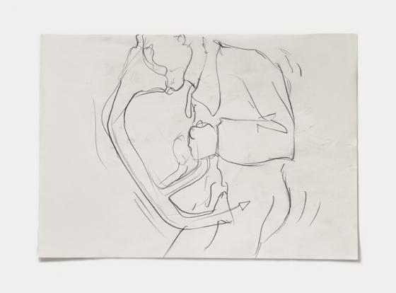 "The Onanizer Study 01", 2010; 21 x 29 cm, pencil on paper