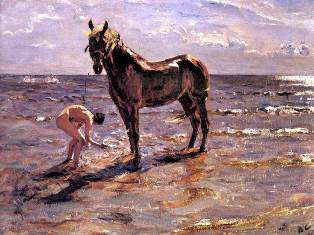 W. Sierow, Kąpanie konia, (1905)