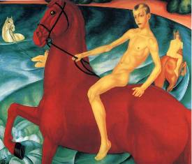 K. Pietrow-Wodkin, Pławienie czerwonego konia, 1912