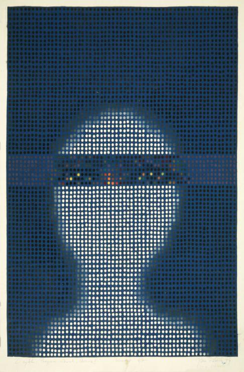 Jan Fabich, Awaria II z cyklu Program – Człowiek, 1974, 65 x 49 cm, linoryt barwny, zdjęcia ze zbiorów Zachęty Narodowej Galerii