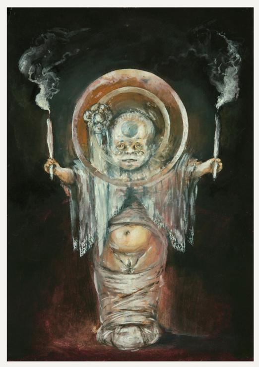 Andrzej Majewski, Las Meninas II/2, 1973, gwasz, 42 x 29,5 cm, zdjęcia ze zbiorów Zachęty Narodowej Galerii Sztuki, fot. J. Siel