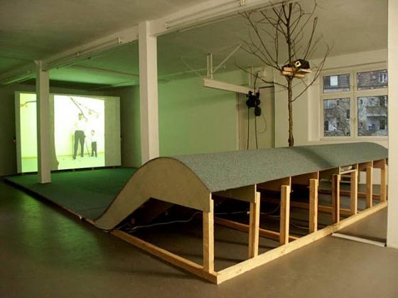 Guy Ben-Ner "Wild Boy", 2004, instalation and video - Zachęta National Gallery of Art, 2008
