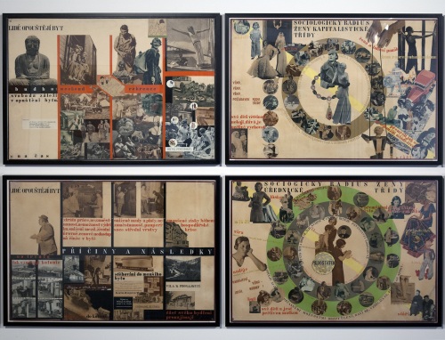 J. Kroha, plansze z cyklu „Socjologiczne elementy mieszkania”, 1930 – 33, ze zbiorów Muzeum Miasta Brna