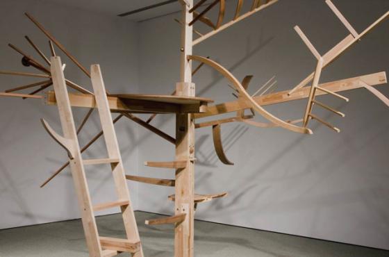 Guy Ben-Ner "Treehouse Kit", 2005, instalation - Zachęta National Gallery of Art, 2008