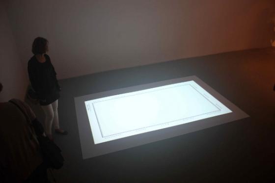 Mirna Bamieh, „Biała Mapa”, instalacja wideo, fot. Paweł Grobis