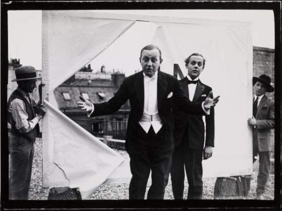 Photograph from the shooting of Entr’acte with Rolf de Maré and Jean Börlin, 1924 © Dansmuseet, Stockholm