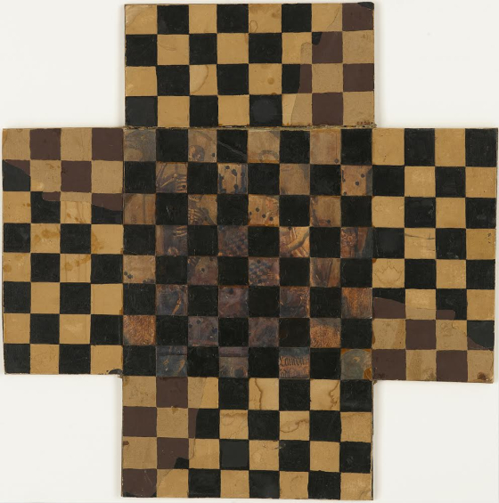 Laibach (Kunst), &quot;Krzyż szachowy&quot; (Kreuzschach), 1971/1981, mixed media, 118 x 80 cm; kolekcja prywatna Neila Rectora.