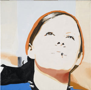Bez tytułu (Dziewczyna z kolczykiem), 2002, olej na płótnie, 45 x 45 cm, dzięki uprzejmości kolekcji Josef Dalle Nogare