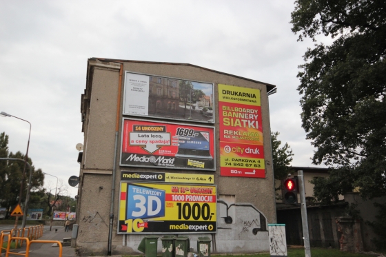 Konrad Pustoła, &quot;Widoki władzy&quot;, billboard, Wałbrzych 2012, fot.: Krzysztof Saj