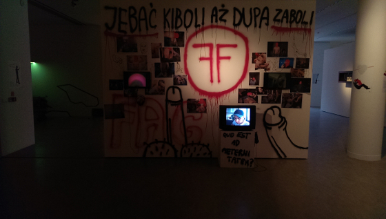 Karol Radziszewski, „Fag Fighters”, 2006-2014, wideo, fotografie, wydruki, graffiti, fot. Stach Szabłowski