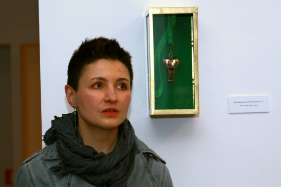 Dorota Nieznalska, galeria Manhattan, Łódź, 14.03.2014, Fot.Andrzej Grzelak