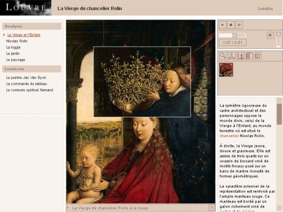 Jan van Eyck, "Madonna kanclerza Rolina" – Dzieła przez lupę (Œuvres à la Loupe)