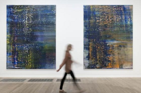 Gerhard Richter, Forest (3) and Forest (4), 1990, CR:733 and CR:734; Private collection (left) and The Fisher Collection, San Francisco (right) © Gerhard Richter . Photo: Lucy Dawkins