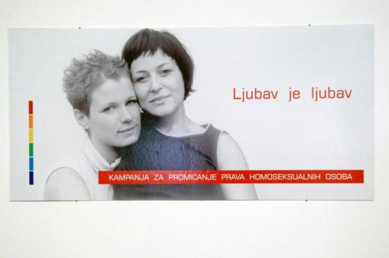 Plakat z kampanii społecznej chorwackiej organizacji LORI, 2002, galeria Labirynt, fot. Diana Kołczewska