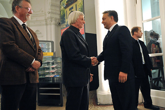 Prezes Węgierskiej Akademii Artystycznej (MMA) i premier Węgier Viktor Orbán. Źródło: MTI/ Kovács Tomás, za: www.origo.hu
