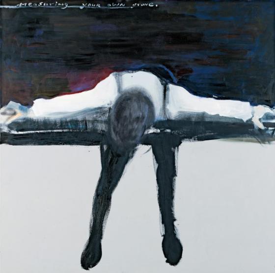 Marlene Dumas, Measuring Your Own Grave, 2003, Oil on canvas, 55 1/8 x 55 1/8 in. Private collection © 2008 Marlene Dumas, photo