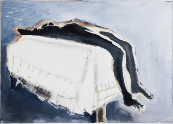Marlene Dumas Waiting (For Meaning), 1988 Oil on canvas 19 11/16 x 27 9/16 in. Kunsthalle zu Kiel, Germany © 2008 Marlene Dumas