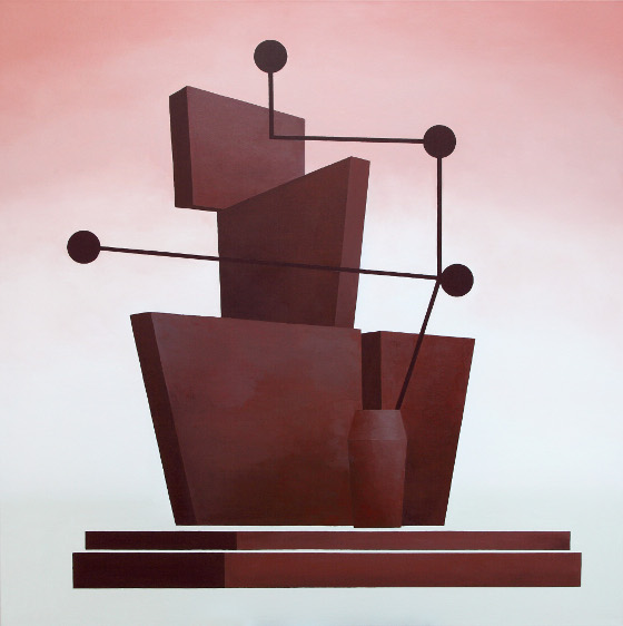 Andrzej Tobis, "Gravestone Gravity", 120 x 120 cm