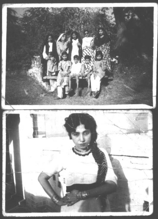 Fotografia grupowa i moja prababka, ok. 1954, fotografia z archiwum Abdullaha Qureshi
