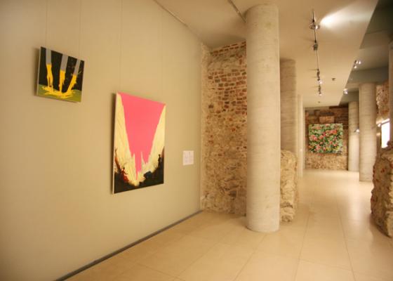 Tomek Śiwiński, Bez tytułu, 2008, akryl na płótnie, 60 cm x 60 cm i Bez tytułu, 2008, akryl na płótnie, 110 cm x 140 cm, Foto: F