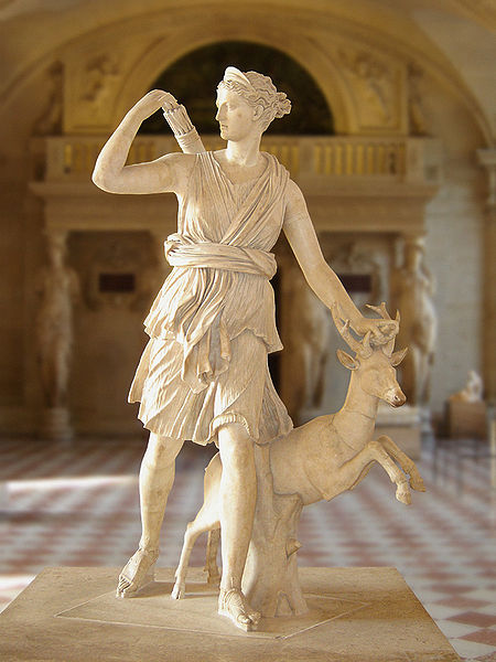 Leochares, posąg Artemidy zwany &quot;Artemidą z Luwru&quot;, kopia rzymska z ok. 350 r. p.n.e.