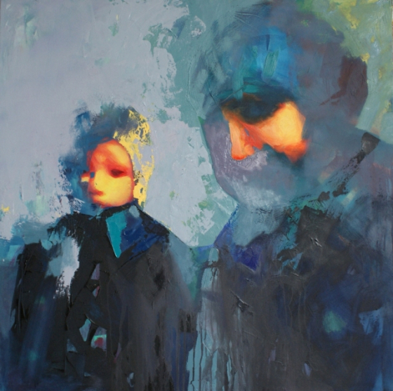 Magdalena Krężelok, „My”, olej na płótnie, 100 x 100 cm, 2013